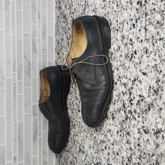 Gray Belvedere Genuine Ostrich Skin Oxford Dress Shoes sz 13 M made in Italy - Picture 5 of 7